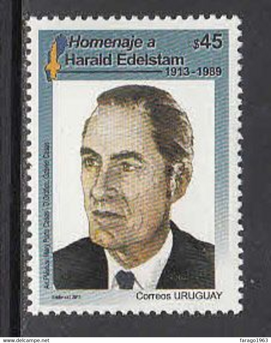 2013 Uruguay Edestam Swedish Hero Chile Complete Set Of 1 MNH - Uruguay