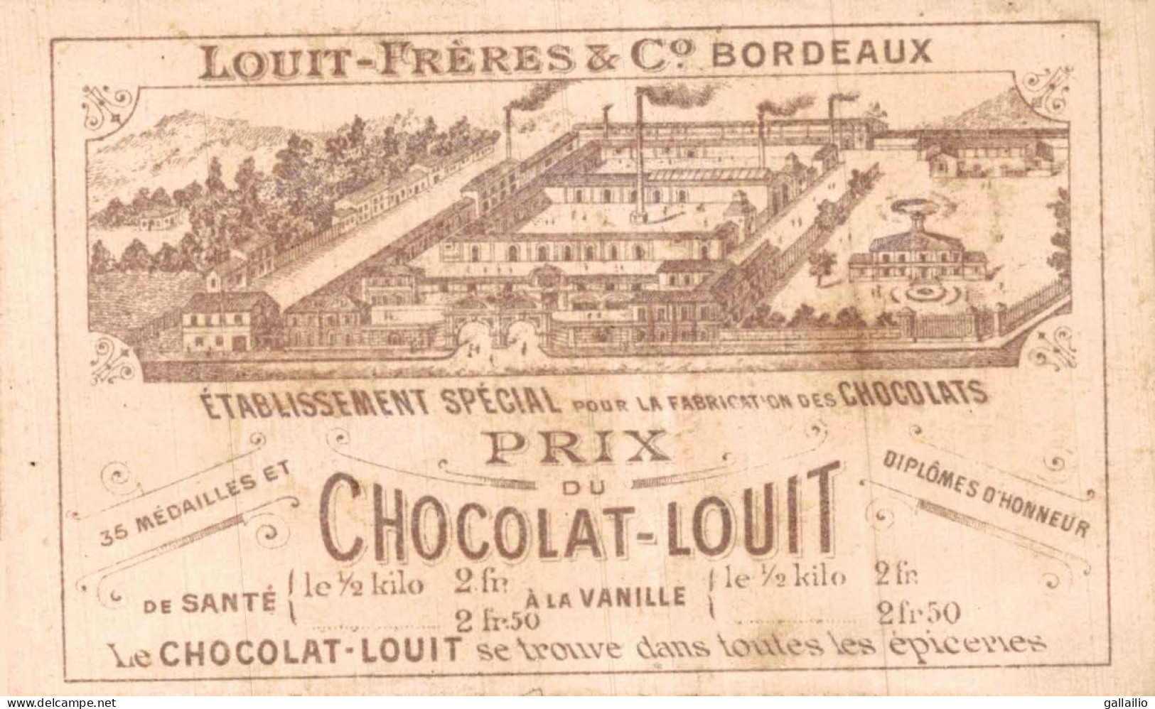 CHROMO CHOCOLAT LOUIT UNE SAVEUR EXQUISE - Louit