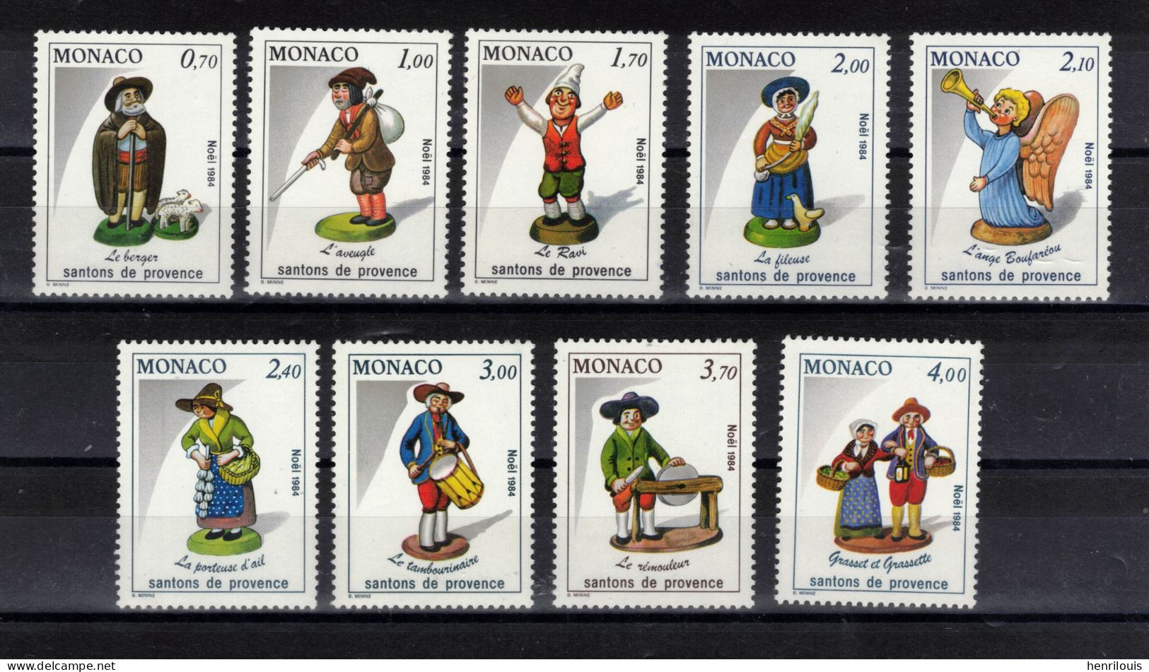 MONACO  Timbres Neufs**  De 1984 ( Ref  MC535 ) NOEL - Santons De Provence - Unused Stamps