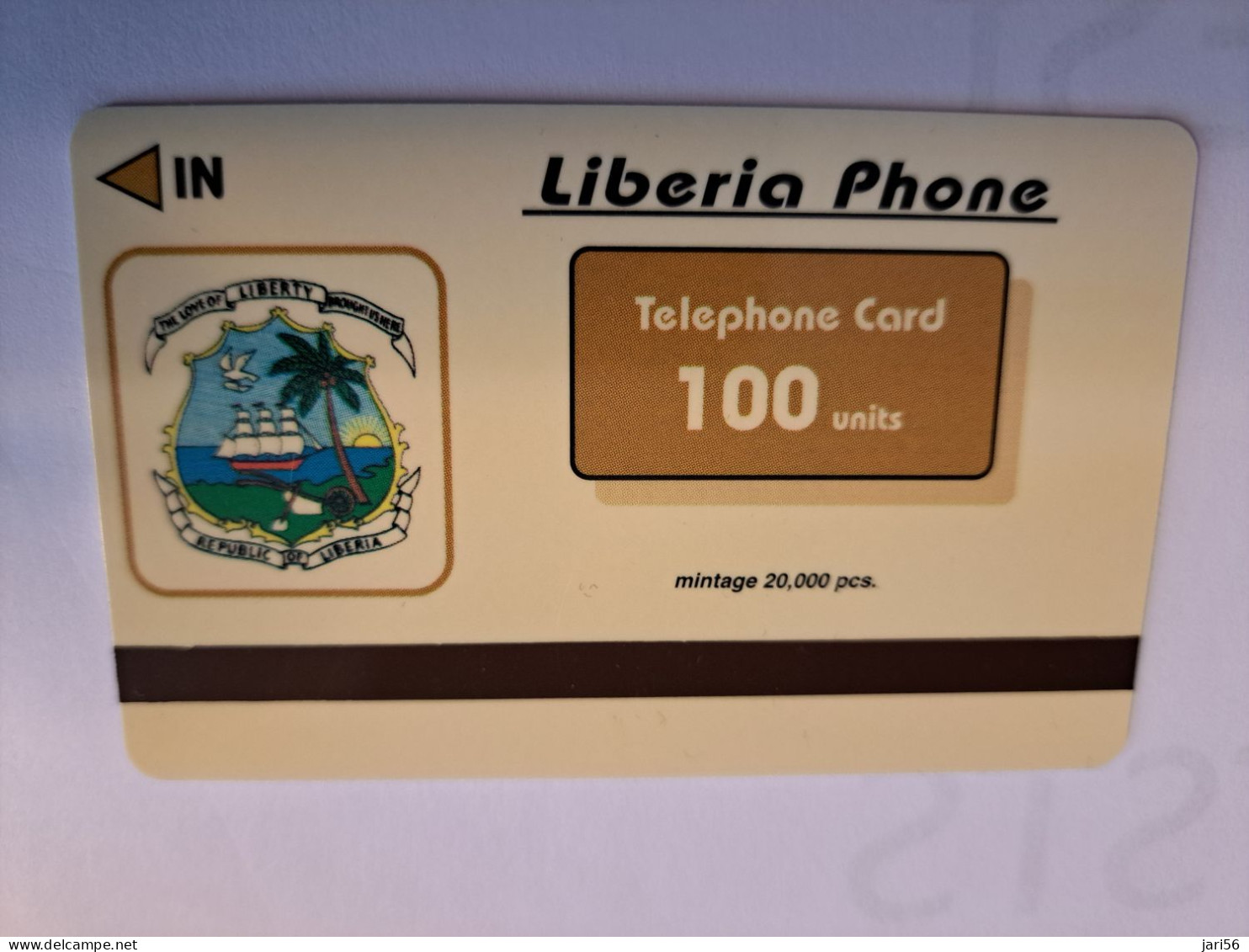 LIBERIA / 100 UNITS/ MAGSTRIPE /  CATS  / Fine Used Card       ** 16459** - Liberia