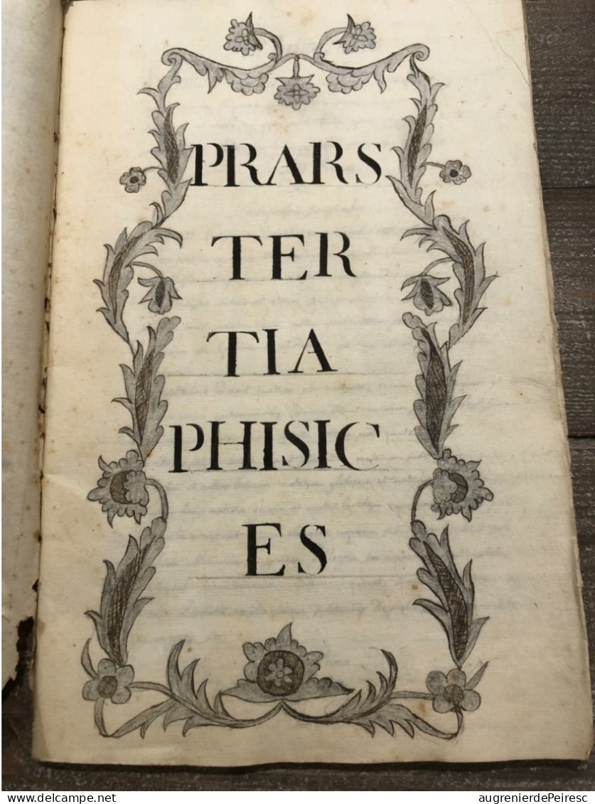Manuscrit De Physique En Latin  XVIIIeme , XIXeme Siècle ? - Manuscrits