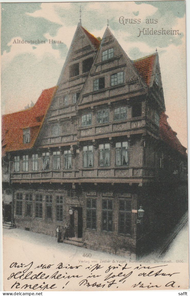 Litho Hildesheim, Altdeutsches Haus 1900 - Hildesheim