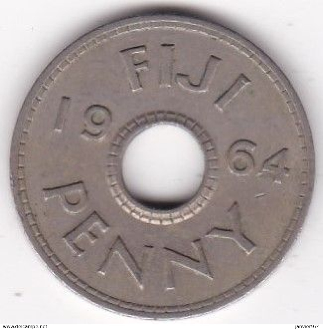 Fidji 1 Penny 1964 Elizabeth II , En Cupronickel, KM# 21 - Fiji