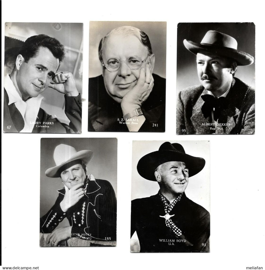 Z746 - KINO FOTOS - ALBERT DEKKER / SZ SAKAIL / LARRY PARKS / WILLIAM BOYD / GENE AUTRY - Photos