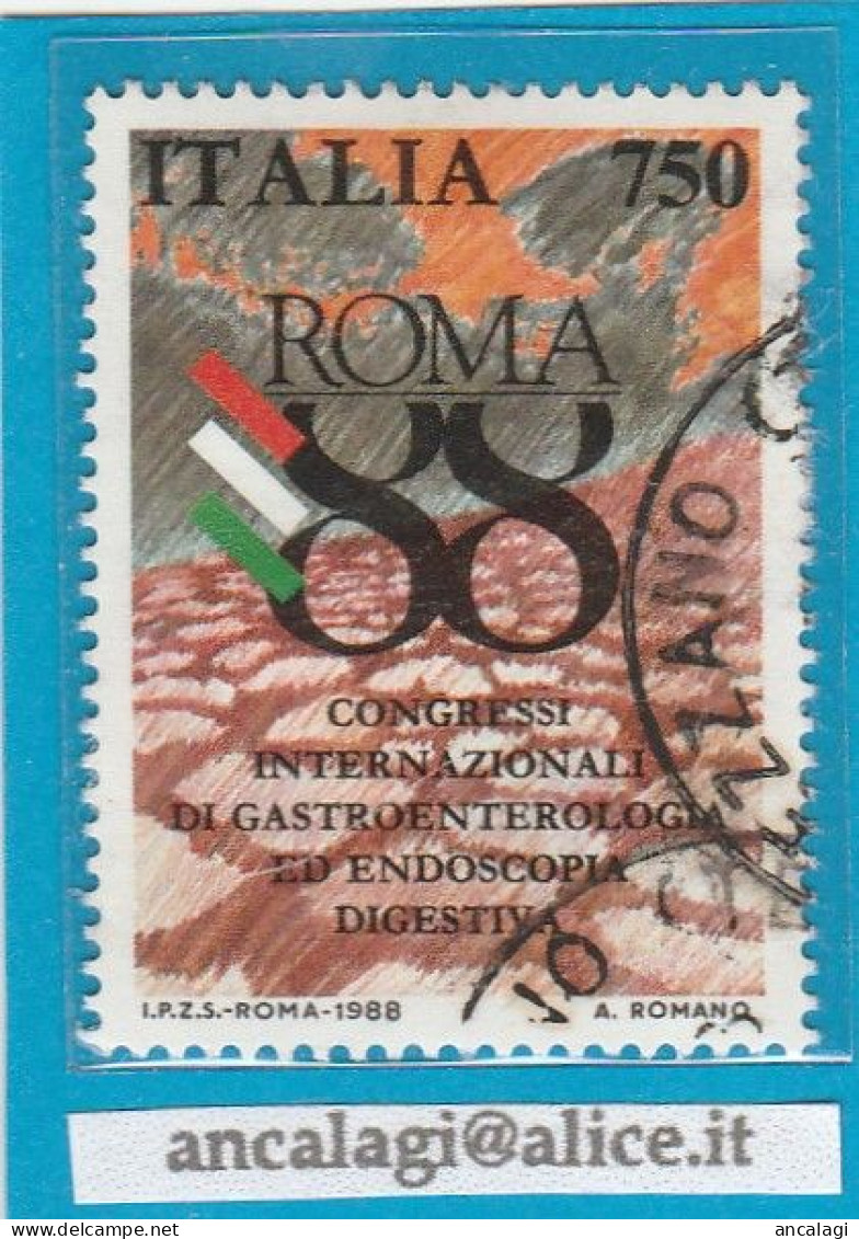 USATI ITALIA 1988 - Ref.0579 "GASTROENTEROLOGIA" 1 Val. - 1981-90: Used