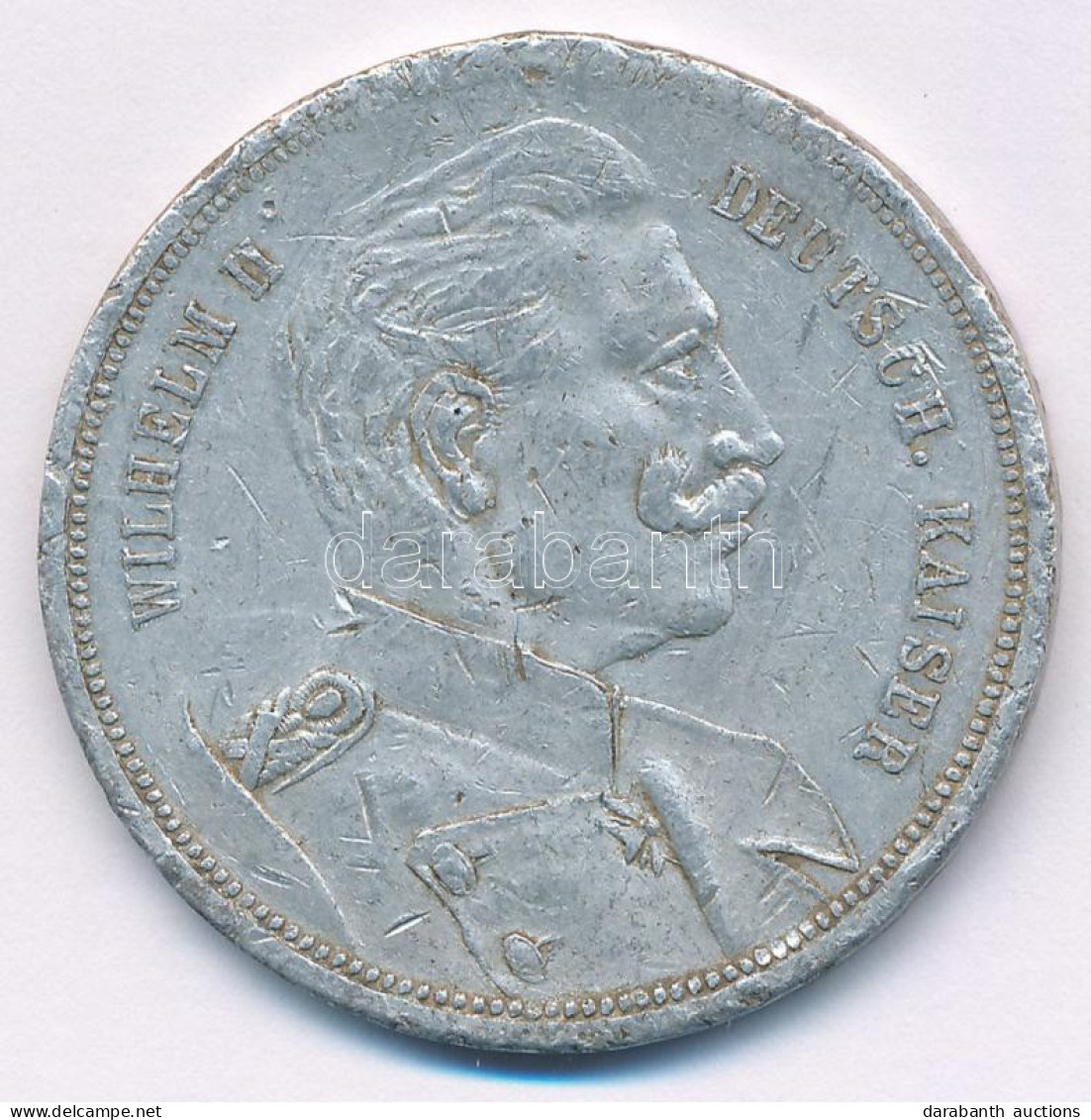 Német Birodalom 1888. "II. Vilmos / III. Frigyes" Al Emlékérem (39mm) T:F Ph. German Empire 1888. "Wilhelm II / Friedric - Non Classificati