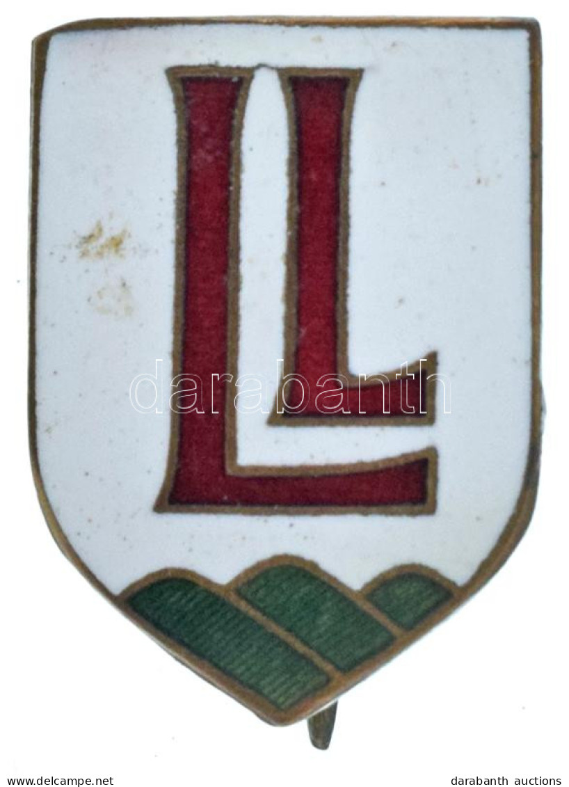 ~1940. "Légoltalmi Liga" Zománcozott Bronz Jelvény (21x16mm) T:AU - Unclassified