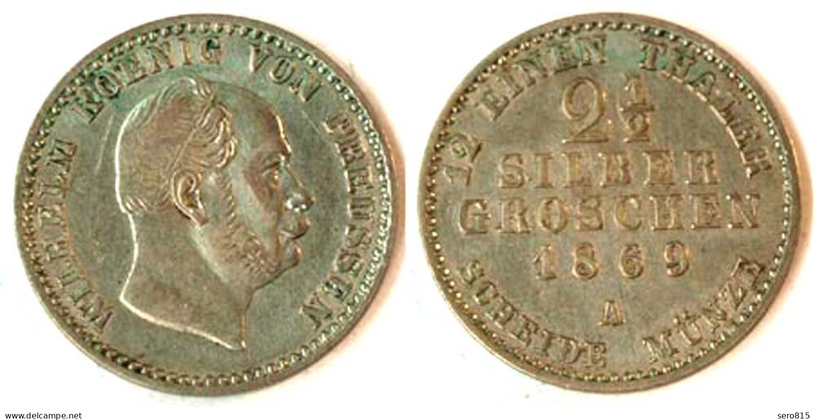Preussen Prussia 2 1/2 Silbergroschen 1869 A Altdeutschland Old German States - Monedas Pequeñas & Otras Subdivisiones