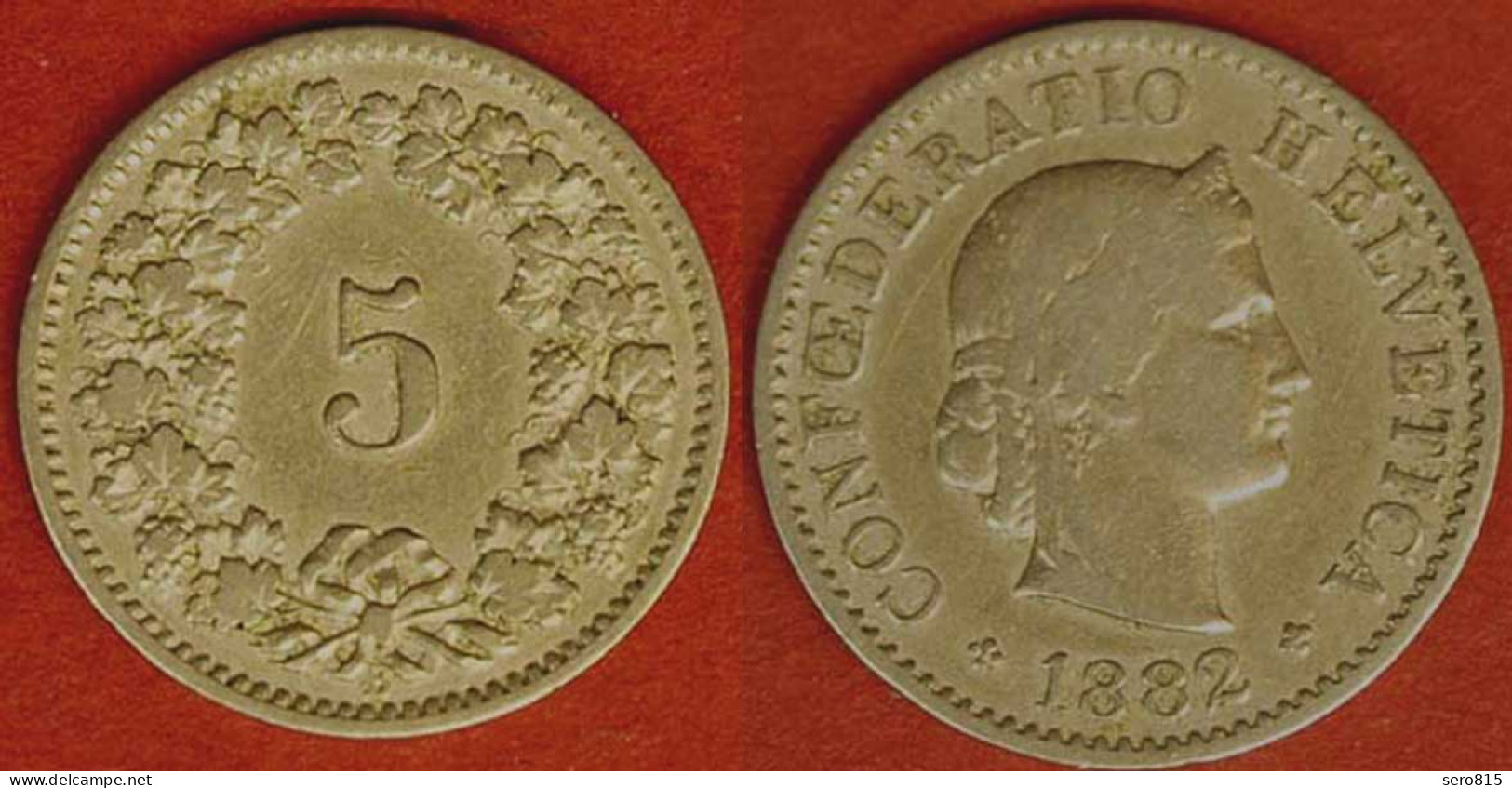 Schweiz - Switzerland 5 Rappen Münze 1882   (559 - Autres & Non Classés