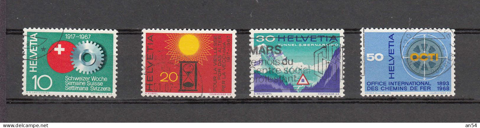 1967  N° 449 à 452    OBLITERES       CATALOGUE SBK - Used Stamps