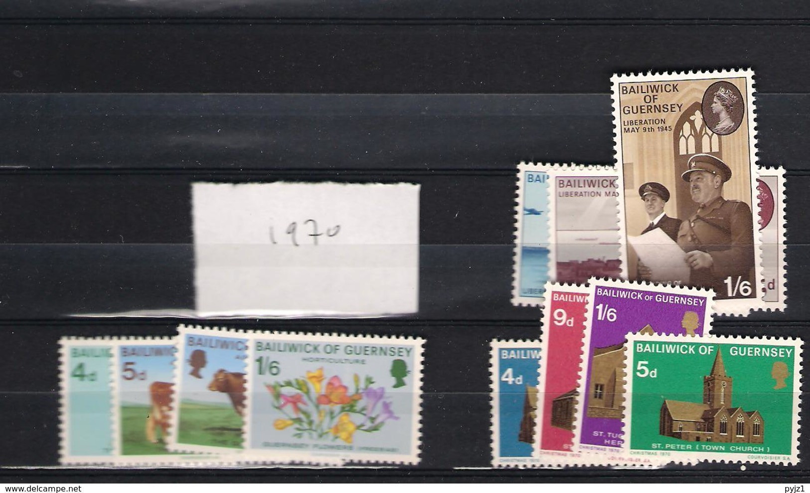 1970 MNH Guernsey Year Complete, Postfris - Guernsey