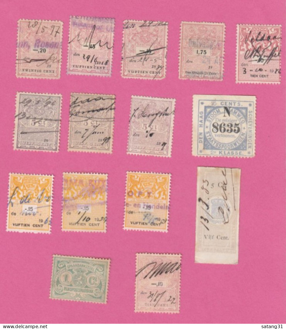 FISCAUX/REVENUES. PETIT LOT DE TIMBRES FISCAUX,QUALITES DIVERSES. - Fiscaux