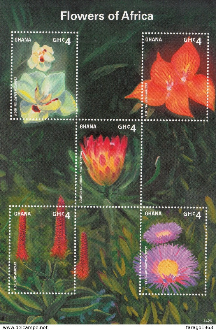 2014 Ghana Flowers Of Africa  Complete Set Of 2 Sheets MNH - Ghana (1957-...)