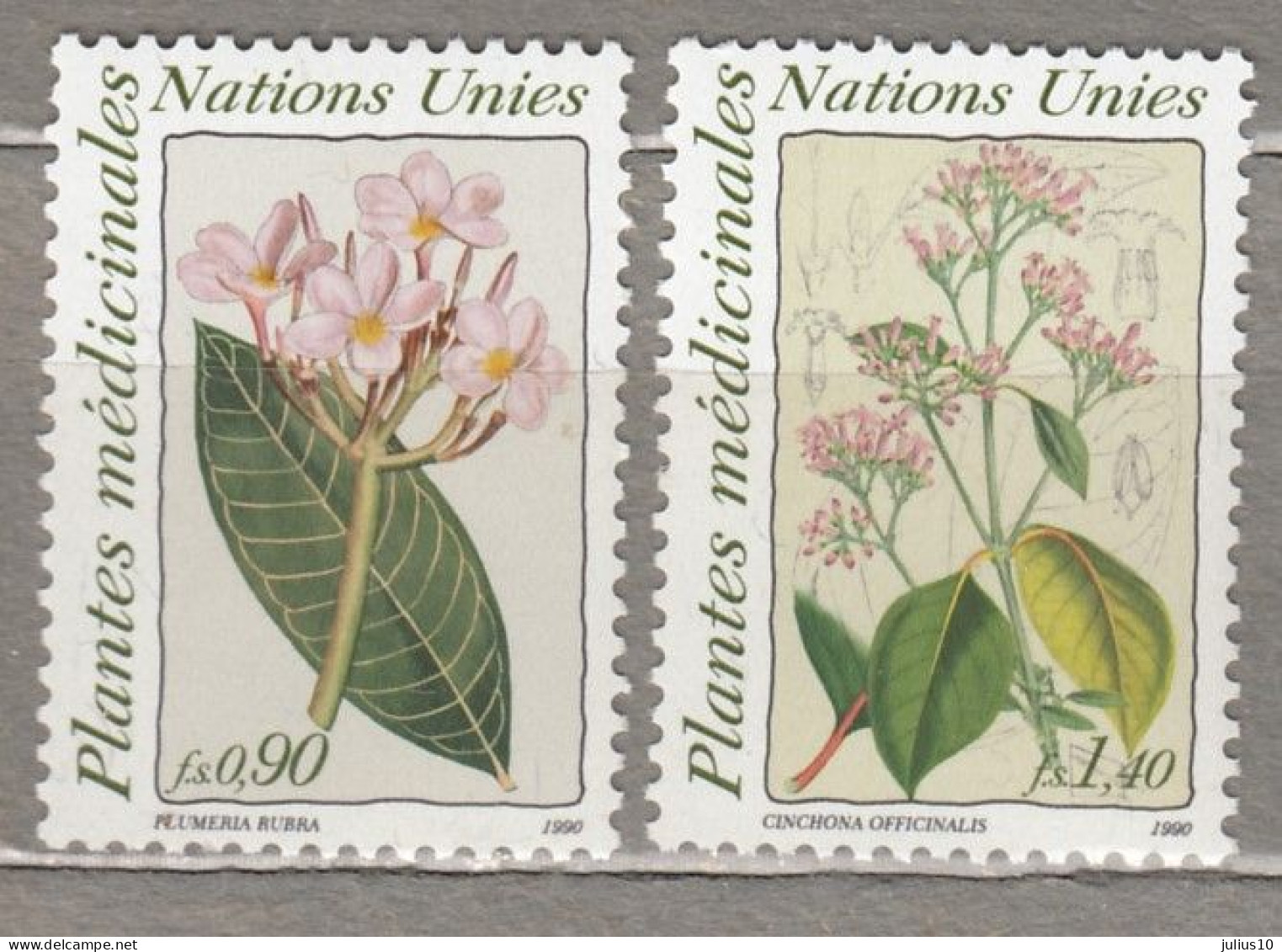 United Nations 1990 Medical Plants MNH (**) Mi 186-187 #34110 - Geneeskrachtige Planten