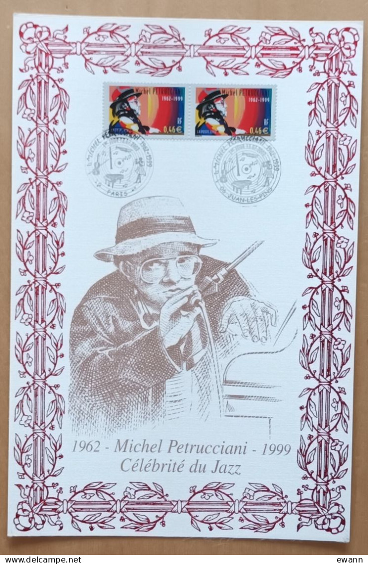 FDC Sur Encart AMIS - YT N°3505 - MICHEL PETRUCCIANI - 2002 - 2000-2009