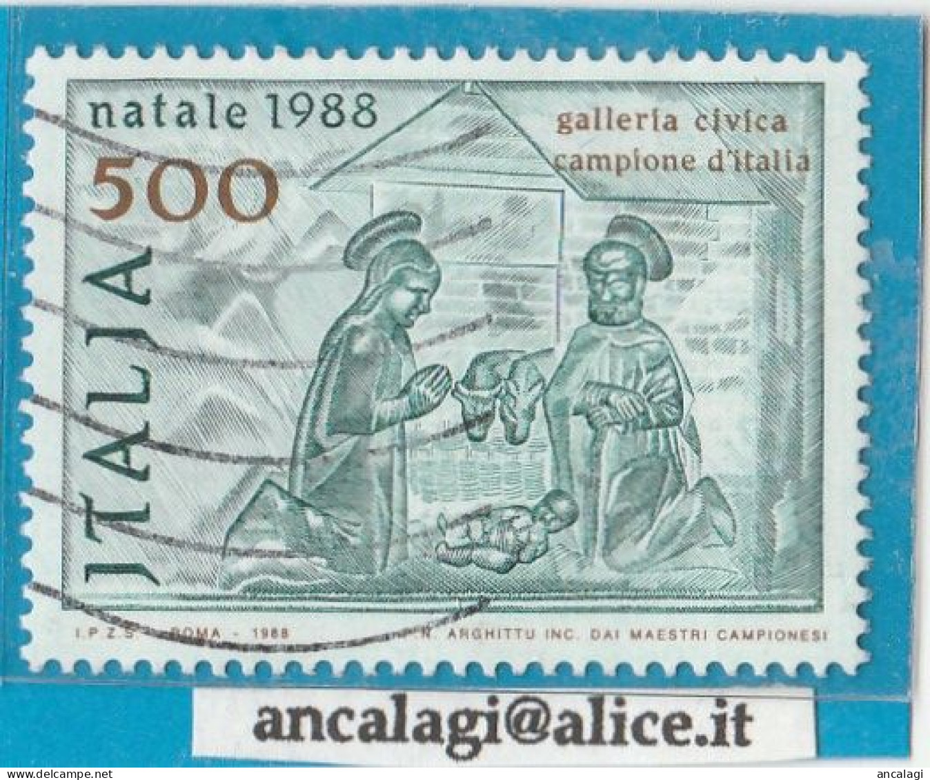 USATI ITALIA 1988 - Ref.0581 "NATALE" 1 Val. - 1981-90: Oblitérés