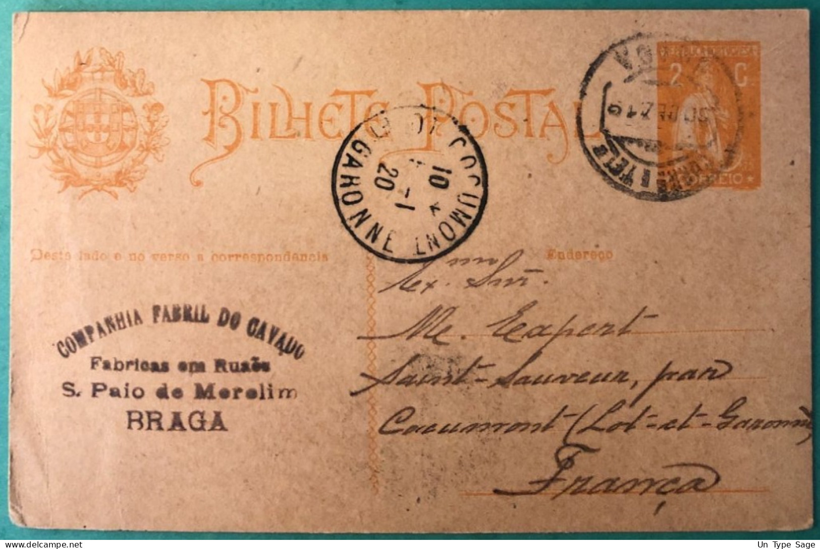 Portugal, Entier-carte 30.12.1919 - (A1204) - Postal Stationery