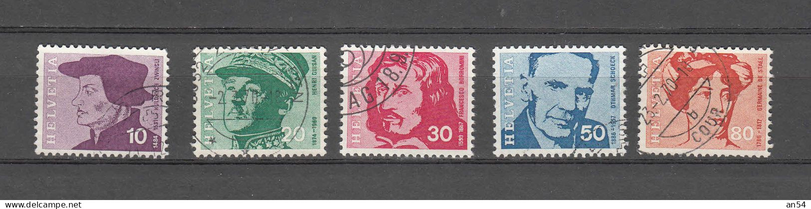 1969  N° 471 à 475    OBLITERES       CATALOGUE SBK - Used Stamps