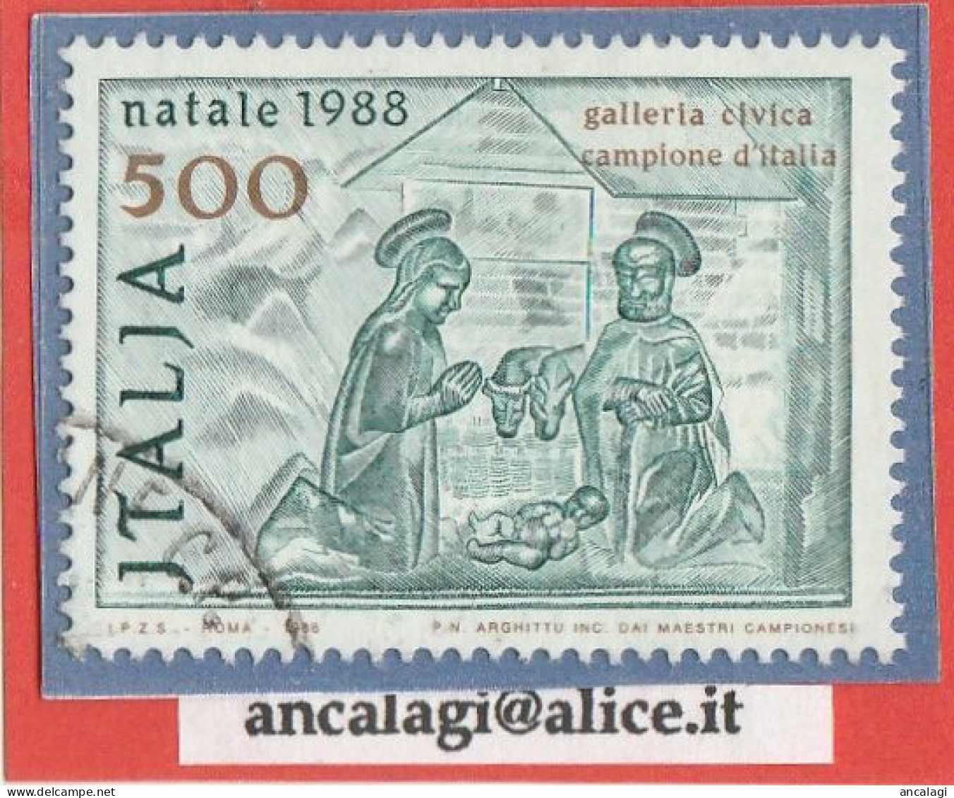 USATI ITALIA 1988 - Ref.0581B "NATALE" 1 Val. - 1981-90: Usati