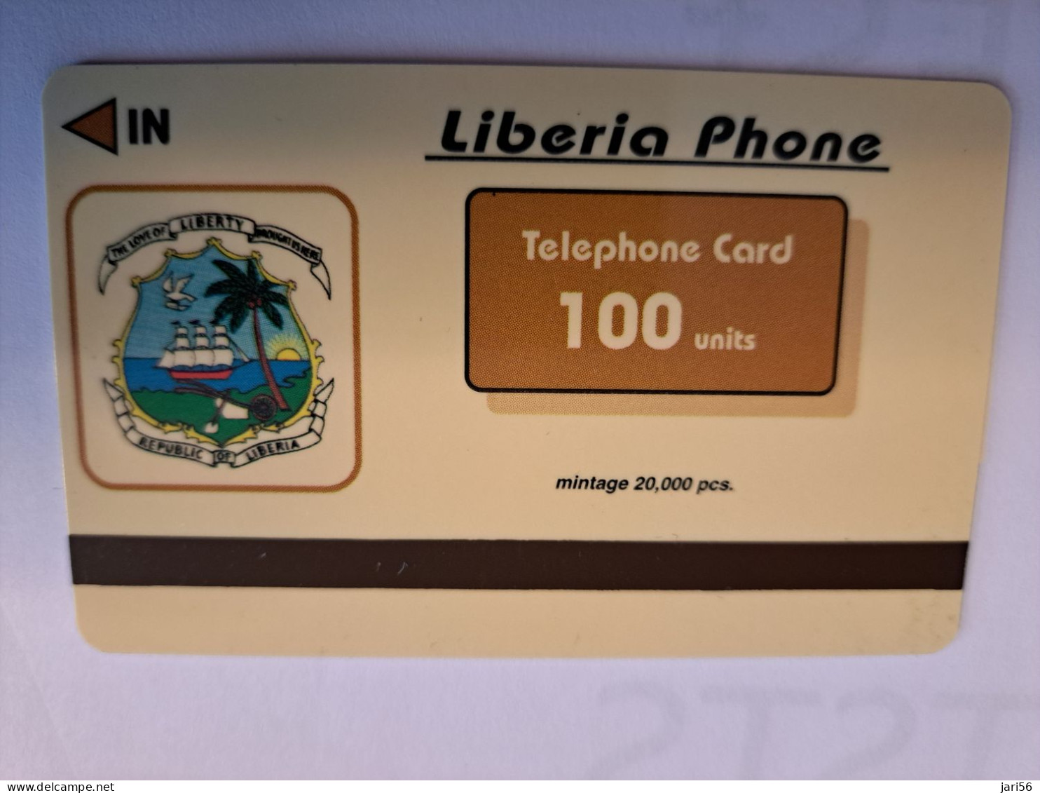 LIBERIA / 100 UNITS/ MAGSTRIPE /  CATS & DOG  / Fine Used Card       ** 16470** - Liberia