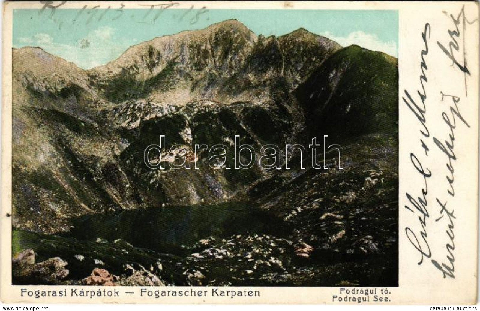 T2/T3 1913 Fogarasi-havasok (Fogarasi Kárpátok), Fogarascher Karpathen, Muntii Fagarasului; Podrágul Tó / Podragu - Ohne Zuordnung