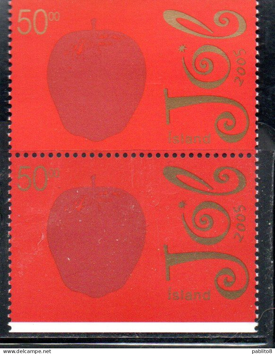 ISLANDA ICELAND ISLANDE 2005 CHRISTMAS NATALE NOEL WEIHNACHTEN NAVIDAD JOL APPLE 50 MNH - Unused Stamps