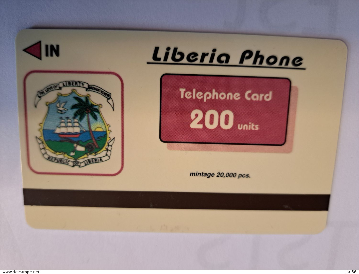 LIBERIA / 200 UNITS/ MAGSTRIPE /  MUSCHROOMS / PADDESTOELEN  / Fine Used Card       ** 16472** - Liberia