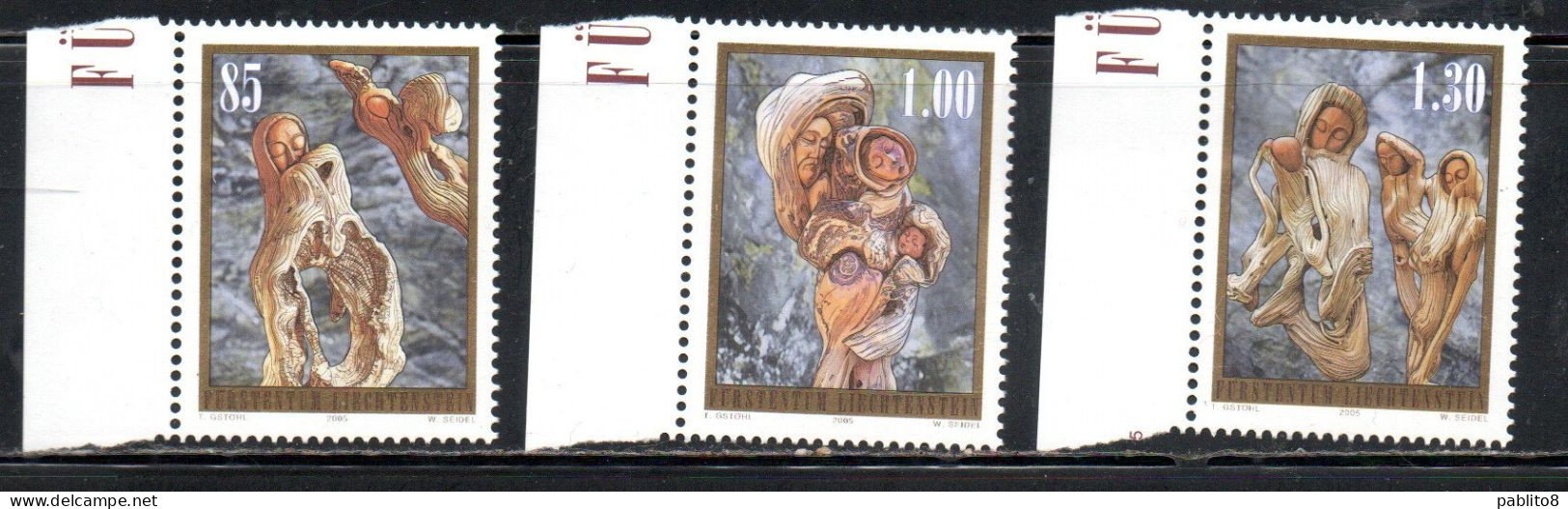 LIECHTENSTEIN 2005 CHRISTMAS NATALE NOEL WEIHNACHTEN NAVIDAD COMPLETE SET SERIE COMPLETA MNH - Unused Stamps