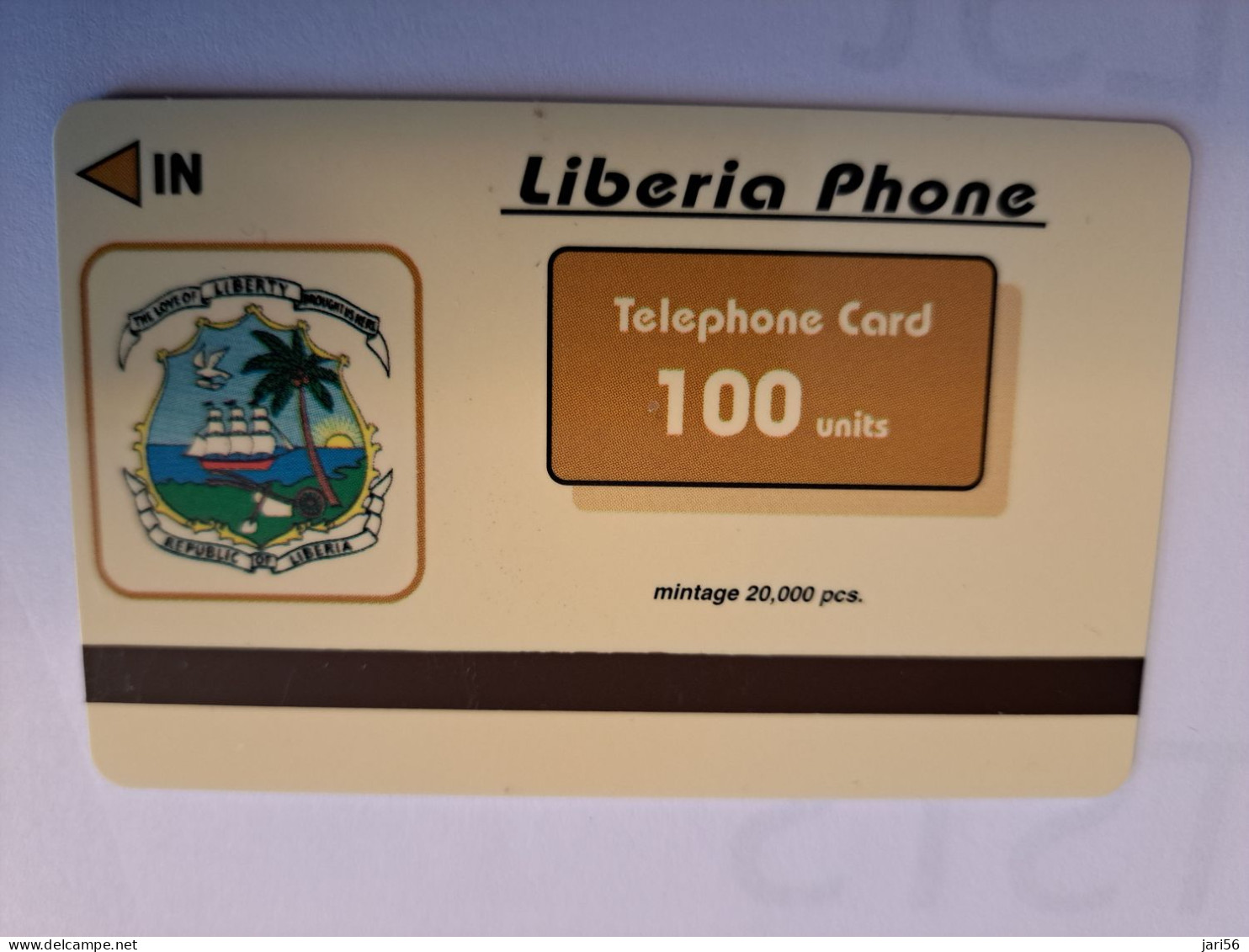 LIBERIA / 100 UNITS/ MAGSTRIPE /  MUSCHROOMS / PADDESTOELEN  / Fine Used Card       ** 16474** - Liberia