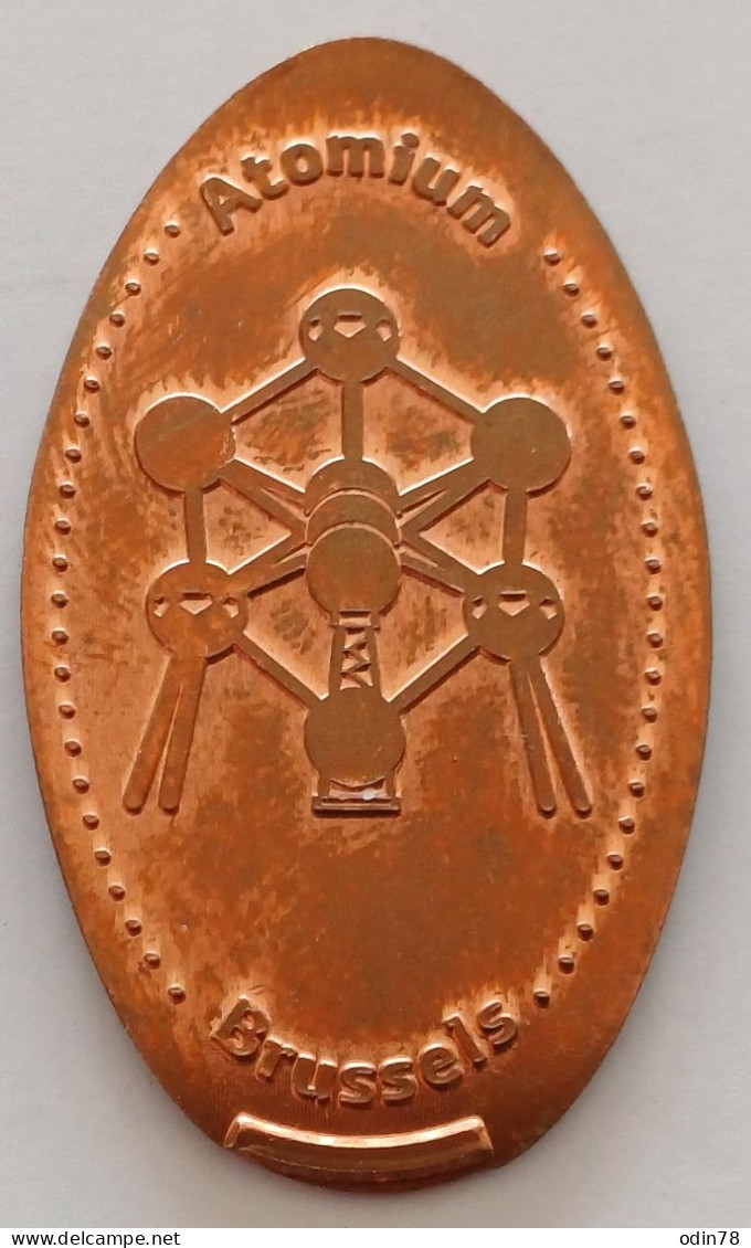 Pièce écrasée -   ATOMIUM  - BRUSSELS - Souvenir-Medaille (elongated Coins)