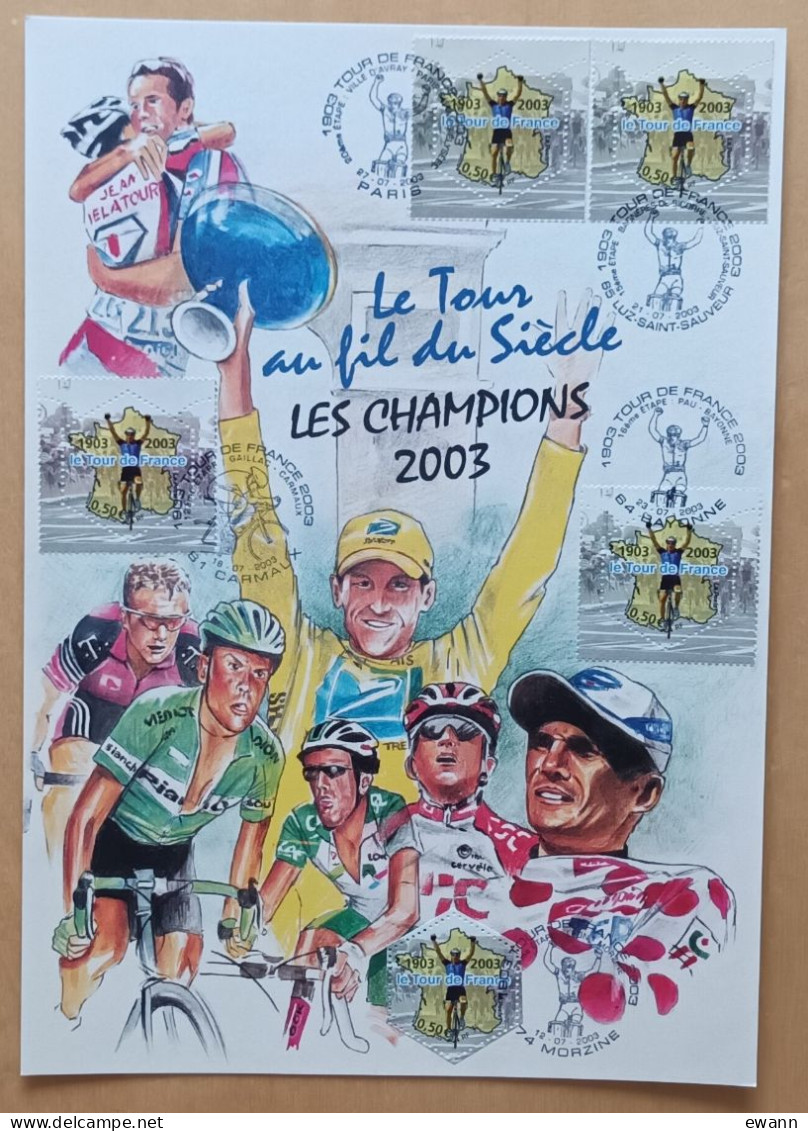 FDC Sur Encart AMIS - YT N°3583 - TOUR DE FRANCE / CYCLISME - 2003 - 2000-2009