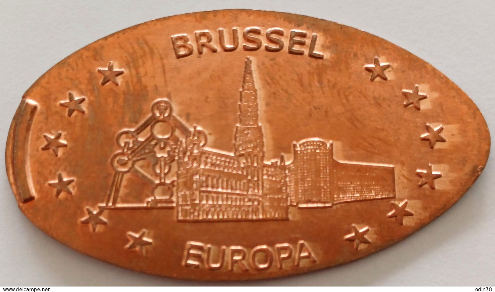 Pièce écrasée -   EUROPA  - BRUSSEL - Monete Allungate (penny Souvenirs)