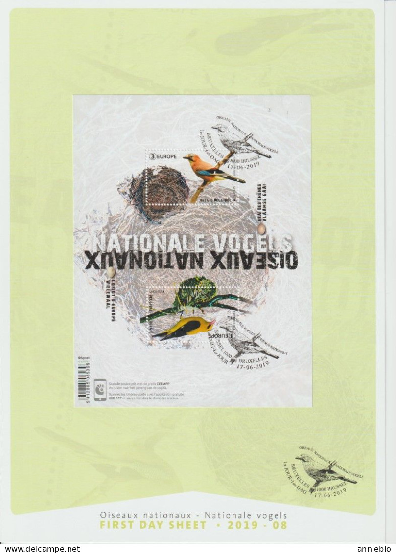 2019 - FDS BL278 - Nationale Vogels / Oiseaux Nationaux - - S+in Clasificación