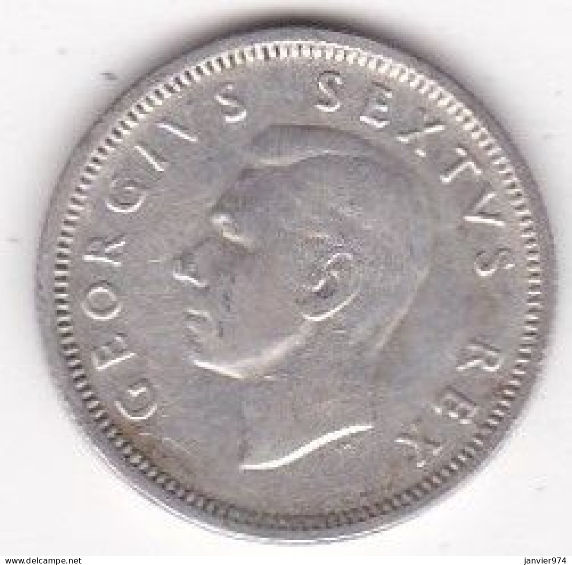 Afrique Du Sud 6 Pence 1952, George VI , En Argent , KM# 36.2 - Sudáfrica