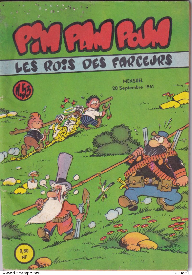 PIM PAM POUM Les Rois Des Farceurs Mensuel 20 Septembre 1961 Imp. Georges Lang - BD Originale Ancienne N° 53 POLO - Pim Pam Poum