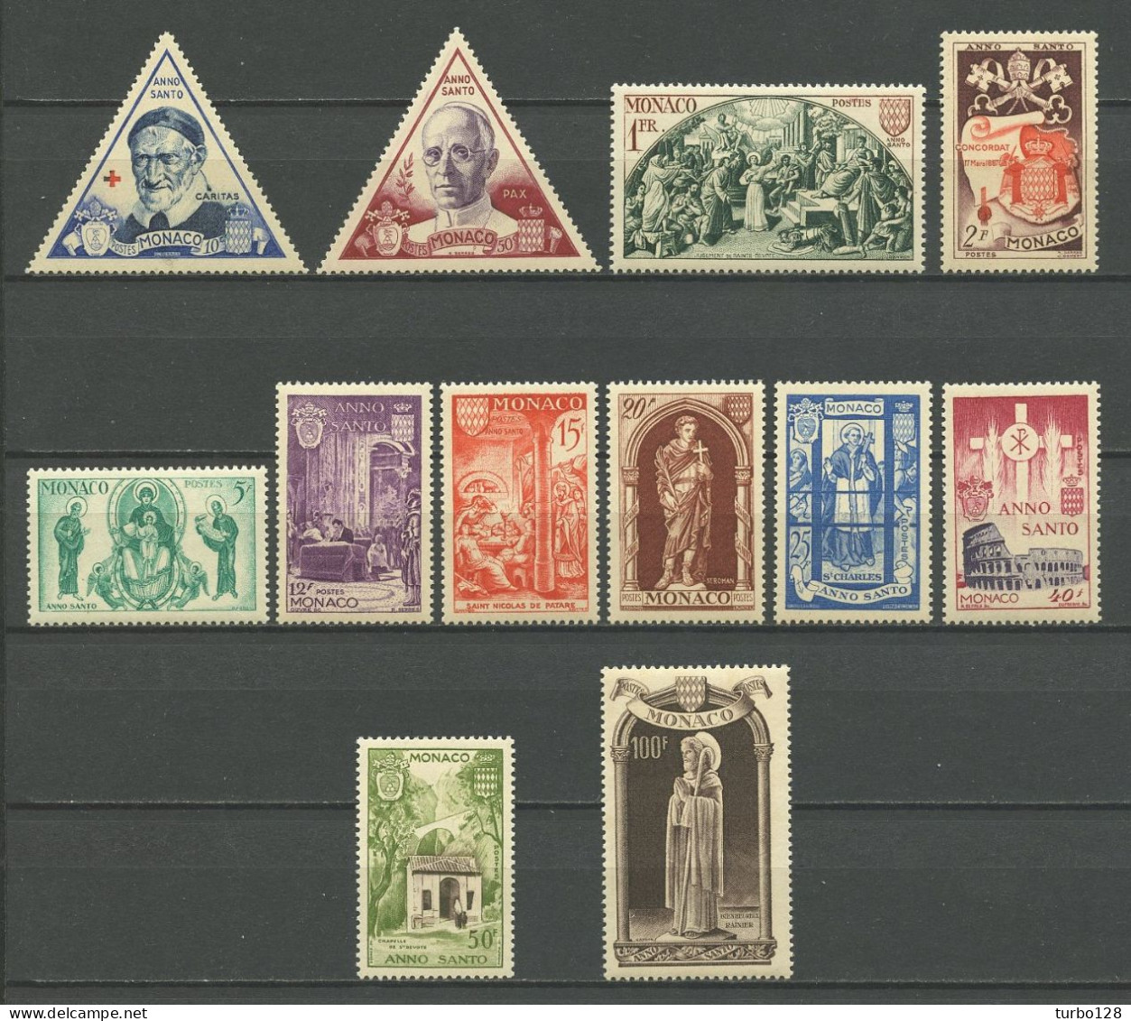 MONACO 1951 N° 353/364 ** Neufs MNH Luxe C 110 € Année Sainte Le Bienheureux Rainier Westphalie Saint Nicolas De Patare - Nuevos