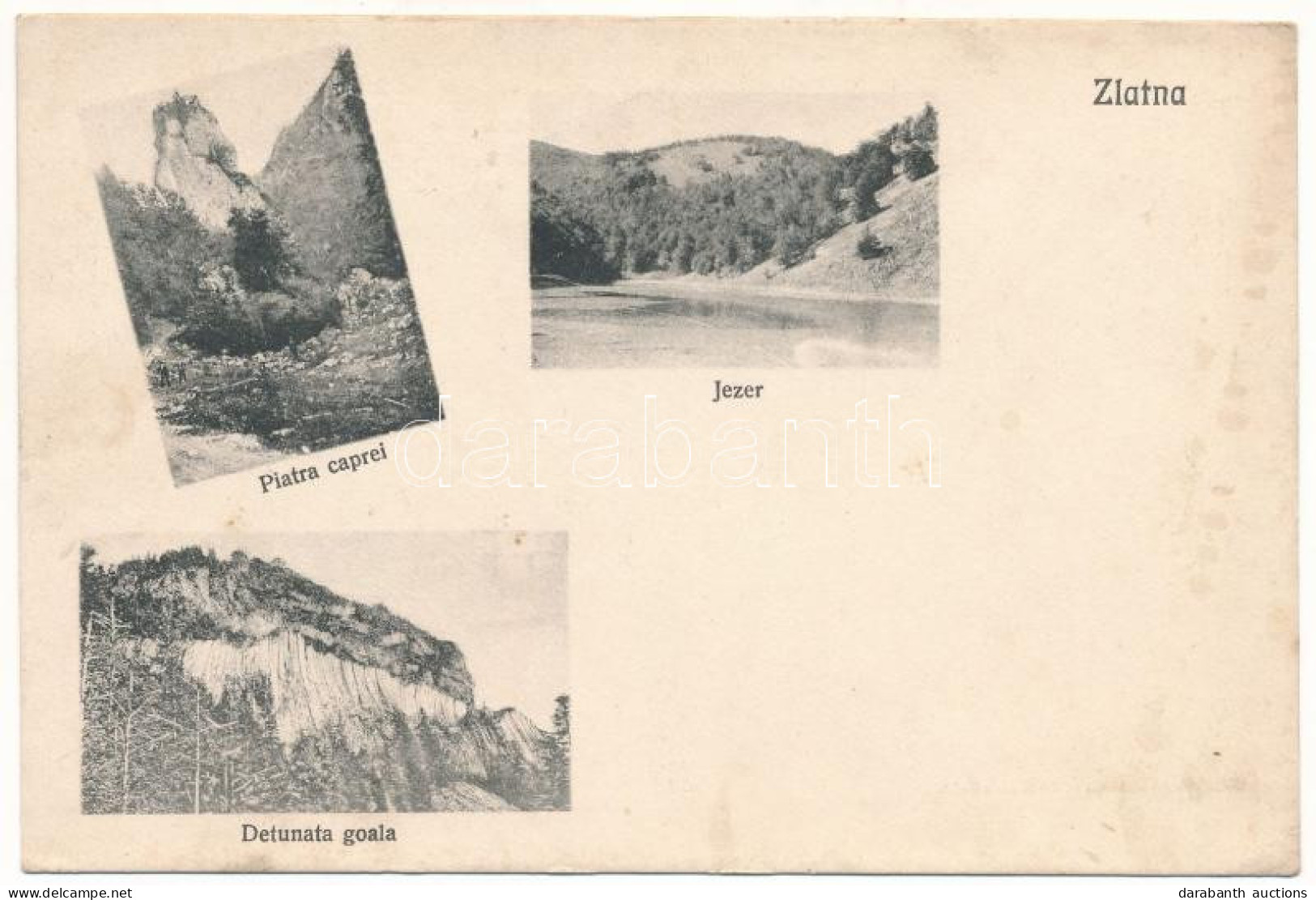 T3 1927 Zalatna, Zlatna; Jezer, Piatra Caprei, Detunata Goala. Editura Traian Baicu (ázott / Wet Damage) - Non Classés