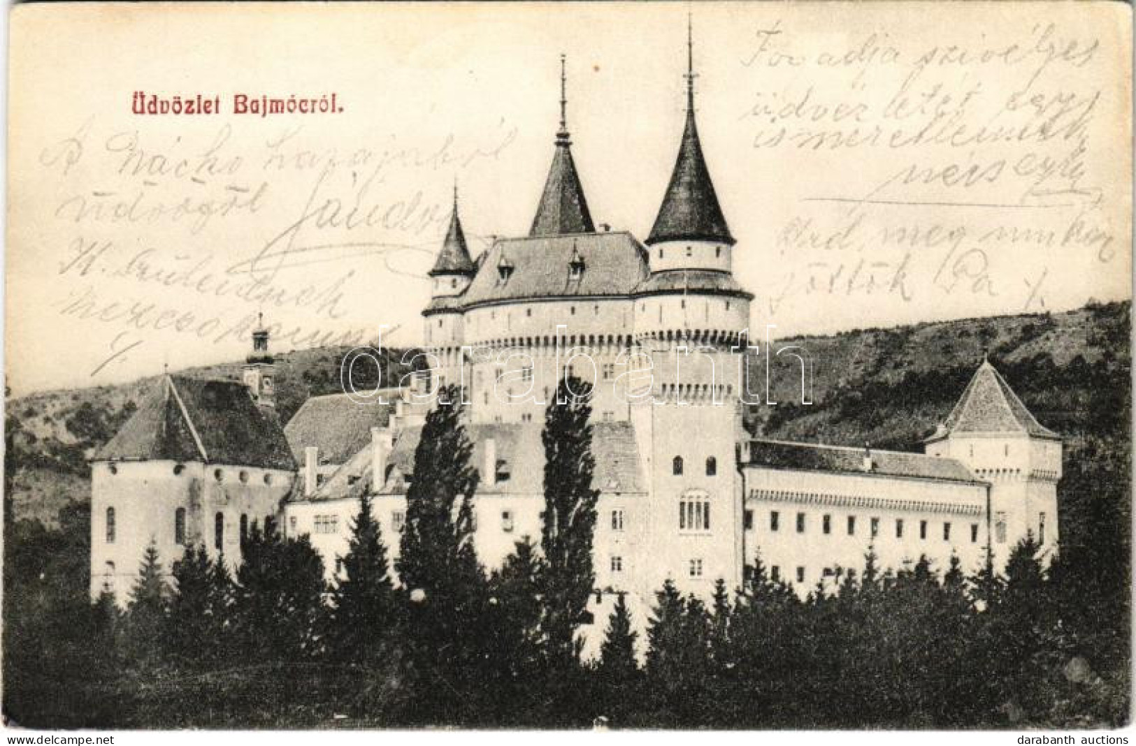 T3 1908 Bajmócfürdő, Bojnické Kúpele (Bajmóc, Bojnice); Vár. Gubits B. Kiadása 213. / Castle / Bojnicky Hrad (r) - Unclassified