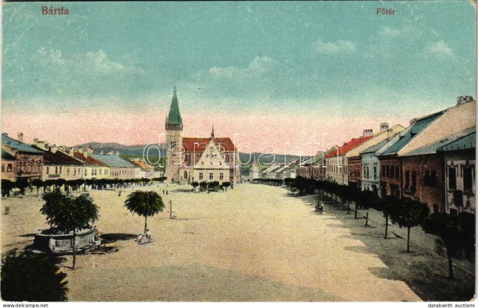 T2/T3 1918 Bártfa, Bardiov, Bardejov; Fő Tér / Main Square - Ohne Zuordnung