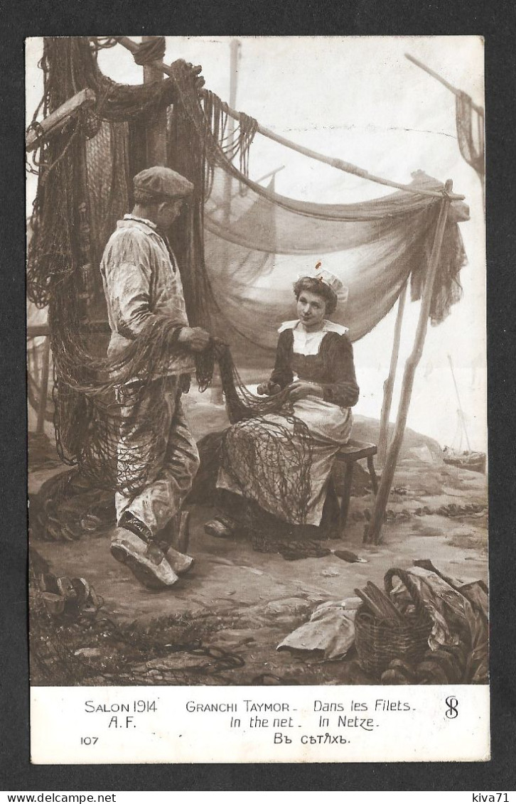 " Dans Les Filets "   1914 - Fischerei