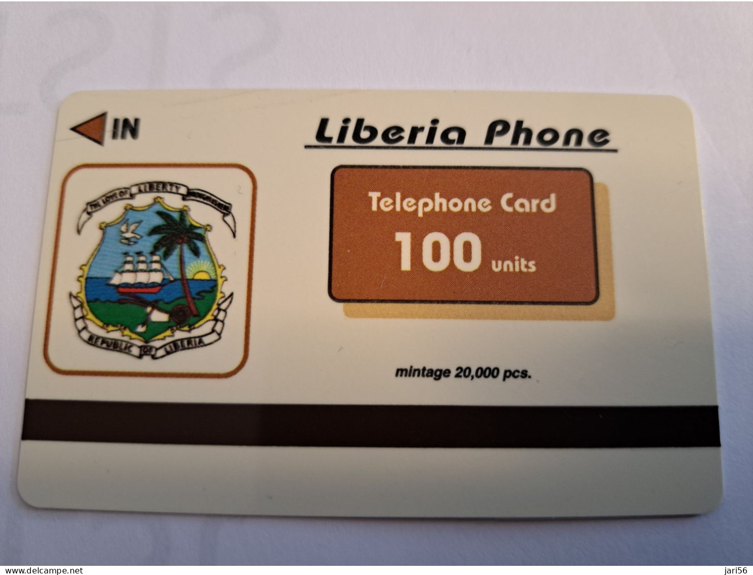 LIBERIA / 100 UNITS/ MAGSTRIPE /  COMIC/ STRIP    / Fine Used Card       ** 16487** - Liberia