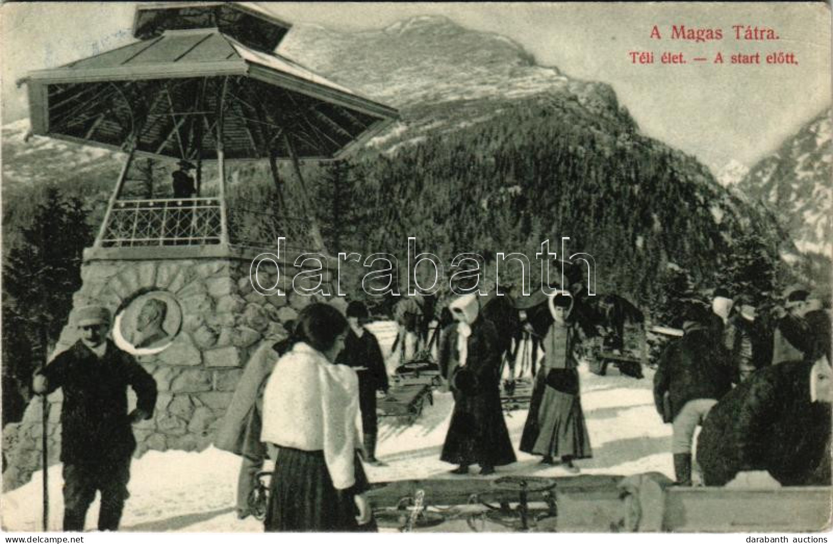 T2/T3 Tátra, Magas-Tátra, Vysoké Tatry; Téli élet A Start Előtt A Szilágyi Dezső Emlékműnél, Téli Sport. Divald Károly 2 - Ohne Zuordnung