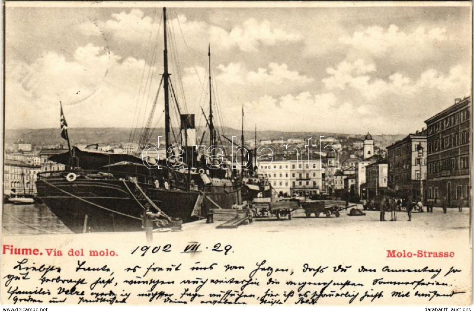 T2/T3 1902 Fiume, Rijeka; Via Del Molo (EK) - Zonder Classificatie