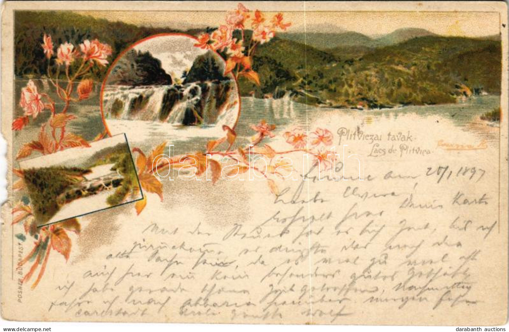 T4 1897 (Vorläufer) Plitvicka Jezera / Plitvicei Tavak. Ezredéves Országos Kiállítás / Plitvice Lakes. Hungarian Millenn - Non Classificati