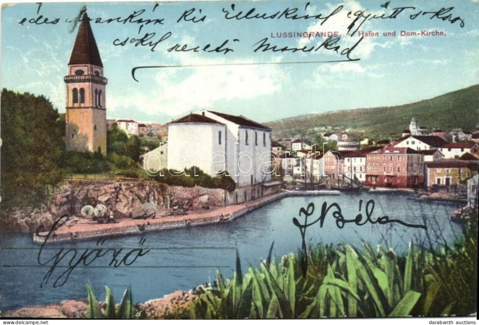 * T2 Veli Losinj, Lussingrande; Hafen, Dom-Kirche / Port, Church - Ohne Zuordnung