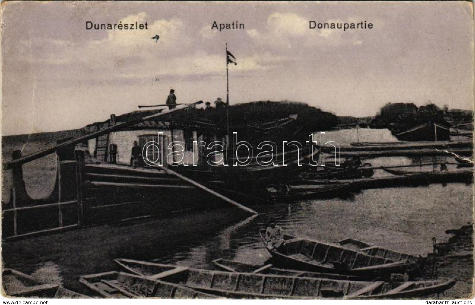 * T3 Apatin, Duna Részlet / Donaupartie / Danube Riverside, Boats (EB) - Non Classés