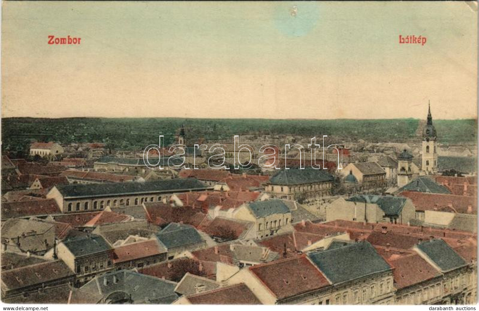 ** T4 Zombor, Sombor; Látkép / General View (lyuk / Pinhole) - Non Classés