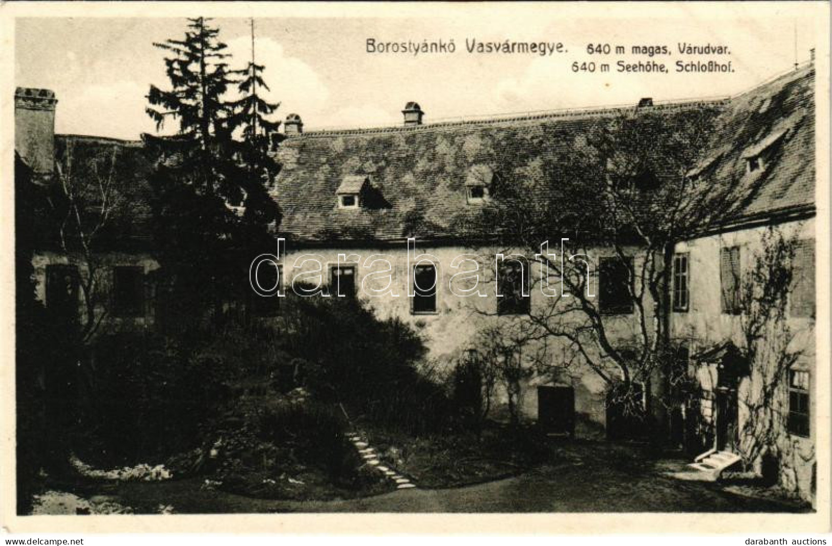 * T2 1914 Borostyánkő, Bernstein; Várudvar. Máger József Kiadása / Schloßhof / Castle Courtyard - Ohne Zuordnung