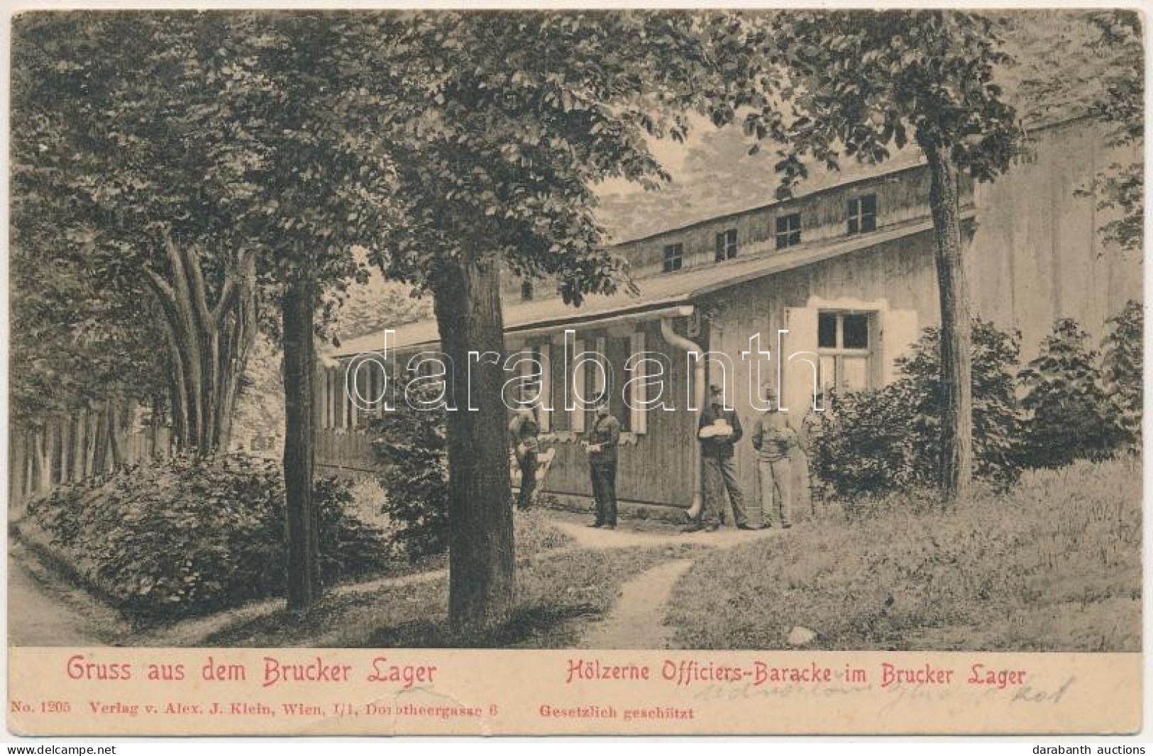 T3/T4 1907 Királyhida, Bruckújfalu Tábor, Brucker Lager, Bruckneudorf; Hölzerne Officiers-Baracke / Fából Készült Tiszti - Ohne Zuordnung