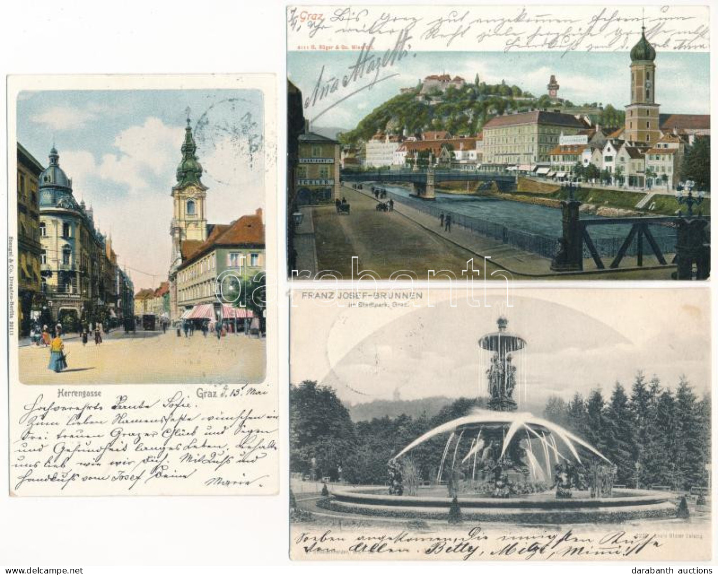 Graz - 3 Pre-1905 Postcards - Unclassified